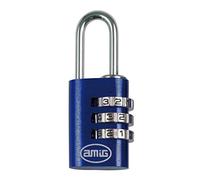 Amig - Candado de seguridad - Con combinación de dígitos - Código de números - Sin llave - Aluminio - Color Azul - Para taquillas de gimnasio, maleta de viaje, mochilas, equipaje - Ancho: 20 mm