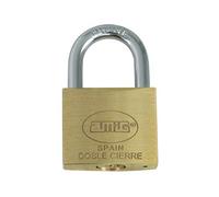 Amig - Candado de seguridad - Incluye 2 llaves - Arco largo - Latón y arco de Acero tratado - Para taquillas de gimnasio, puertas, armarios, maletas, mochilas - Doble cierre - Ancho: 30 mm