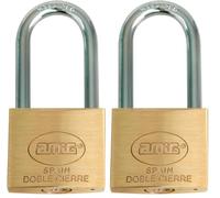Amig - Candado de seguridad - Incluye 2 llaves - Arco largo - Latón y arco de Acero tratado - Para taquillas de gimnasio, puertas, armarios, maletas, mochilas - Doble cierre - Ancho: 25 mm