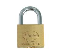 Amig - Candado de seguridad - Incluye 2 llaves - Arco largo - Latón y arco de Acero tratado - Para taquillas de gimnasio, puertas, armarios, maletas, mochilas - Doble cierre - Ancho: 50 mm