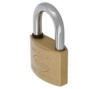 Amig - Candado de seguridad - Incluye 2 llaves - Arco Normal - Latón y arco de Acero tratado - Para taquillas de gimnasio, puertas, armarios, maletas, mochilas - Doble cierre - Ancho: 50 mm