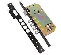 Amig - Cerradura de Embutir Con Bulones para Puertas de Madera Mod. 100 BASE | 50/85 mm | Sin Cilindro y Escudo de Seguridad | Picaporte Reversible | Acero Acabado en Negro
