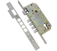 Amig - Cerradura de Embutir Con Bulones para Puertas de Madera Mod. 101 BASE | 50/85 mm | Sin Cilindro y Escudo de Seguridad | Picaporte Reversible | Acero Inoxidable 18/8