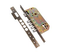 Amig - Cerradura de Embutir Mod.100 BASE para Puertas de Madera de Entrada - Con Picaporte Reversible - Para Manillas de Cuadradillo 8 mm - De Acero con Acabado Cuero