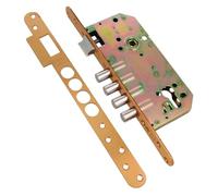 Amig - Cerradura de puerta - Cerradura de Embutir Con Bulones para Puertas - Acero - 50/85 mm - Mate - Sin Cilindro y Escudo de Seguridad - Picaporte Reversible