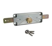 Amig - Cerradura Metálica para Cierres de Persianas Metálicas Enrollables Mod. 642 - Cilindro: 15 mm - Incluye 3 Llaves de Latón Niqueladas - En Acero Zincado