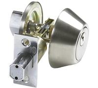 Amig - Cerrojo de Roseta con Llave Exterior y Condena Interior Mod. 1550 - ø 65 mm - Espesor Máximo Puerta: 45 mm - Pasador de Seguridad Antisierra - Acero Cromado Mate