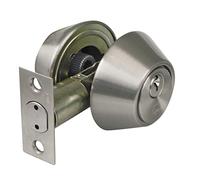 Amig - Cerrojo de Roseta con Llave por Ambos Lados Mod. 1650 - ø 65 mm - Espesor Máximo Puerta: 45 mm - Pasador de Seguridad Antisierra - Acero Cromado Mate