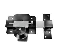 Amig - Cerrojo de Seguridad con Cilindro Redondo - Alta Resistencia a Extracción - Incluye 5 Llaves - 88 x 153mm - Cerradura de Sobreponer - Acero - Cilindro 50 mm - Negro