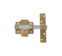 Amig - Cerrojo de Sobreponer con Cilindro Redondo Interior y Exterior Mod. 40-105 x 170 mm - Cerradura de Seguridad con Llave - Incluye 5 Llaves de Punto - Acero Martelé