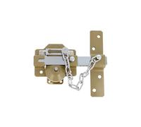 Amig - Cerrojo de Sobreponer con Cilindro Redondo, Pestillo y Cadena Mod. 1C - 105 x 170 mm - Cerradura de Seguridad con Llave y Retenedor - Incluye 5 Llaves de Punto - Acero Martelé