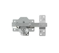 Amig - Cerrojo de Sobreponer con Cilindro Redondo y Pestillo Mod. 1PLUS - 105 x 170 mm - Cerradura de Seguridad para Puerta - Llave y Sistema Anti Bumping - Incluye 5 Llaves de Punto - Acero Plateado