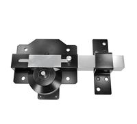 Amig - Cerrojo de Sobreponer de Alta Seguridad para Puertas - Longitud del cilindro: 50 mm de Largo - Medida de Placa: 90 x 154 mm - Sistema Antibumping - Acero - Negro - Incluye Tornillería