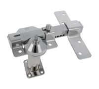 Amig - Cerrojo de Sobreponer para Puertas con Cilindro de Seguridad y Pestillo de Apertura - Acero - Color Plateado - Cilindro 70 mm - Incluye 5 Llaves de Punto - 105 x 170 mm