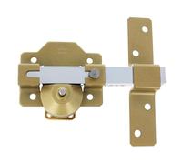 Amig - Cerrojo de Sobreponer para Puertas con Cilindro de Seguridad y Pestillo de Apertura - Acero - Color Dorado - Cilindro 70 mm - Incluye 5 Llaves de Punto - 88 x 153 mm