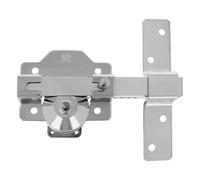 Amig - Cerrojo de Sobreponer para Puertas con Cilindro de Seguridad y Pestillo de Apertura - Acero - Color Plateado - Cilindro 70 mm - Incluye 5 Llaves de Punto - 88 x 153 mm