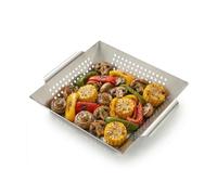 Amig - Cesto para Asar Vegetales en Barbacoa - 29 x 29 x 6 cm - Fabricado en Acero Inoxidable - Evita Que Las Verduras se Cuelen por la Parrilla - Mod. AM07