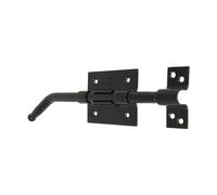 Amig - Cierrapuertas para Cierre Automático de Puertas - Pestillo de Seguridad para Cierre Horizontal - Cerrojo de Acero - Acabado en Negro - Medidas: 400 mm - Incluye Tirafondos