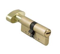 Amig - Cilindro de seguridad con muletilla - Cerradura para puertas - Bombín de Alta Seguridad - Antiganzúa y Antibumping - Incluye 5 llaves - Mate - Medidas: 62 (31-31 mm)