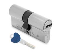 Amig - Cilindro de seguridad - Fabricado en Latón - Medida: 100 mm (50-50) - Protección Antitaladro y Anti-Bumping - Acabado: Cromado mate