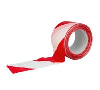 Amig - Cinta No Adhesiva de Balizamiento - Para Señalización y Advertencia de Peligro - Resistente al Agua y Flexible - PVC - 70 mm x 200 m - Cinta Rojo y Blanco