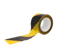 Amig - Cinta No Adhesiva de Balizamiento - Para Señalización y Advertencia de Peligro - Resistente al Agua y Flexible - PVC - 70 mm x 500 m - Cinta Amarillo y Negro