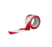 Amig - Cinta No Adhesiva de Balizamiento - Para Señalización y Advertencia de Peligro - Resistente al Agua y Flexible - PVC - 70 mm x 500 m - Cinta Rojo y Blanco