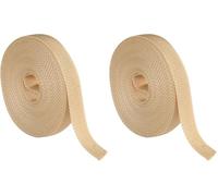 Amig - Cinta para Recogedor de Persianas Enrollables - Medidas 18 mm x 6 m - Resistente a Rayos UV y Abrasión - Color Marfil - Cuerda de Repuesto para Carrete (Paquete de 2)