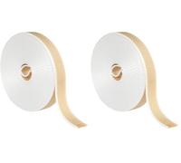Amig - Cinta para Recogedor de Persianas Enrrollables | Cuerda de Repuesto para Carrete de Toque Suave y Rígido | Resiste Rayos UV y Abrasión | Blanco/Beige | 22 mm x 6 m (Paquete de 2)