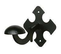 Amig - Colgador de Pared Decorativo Mod.100-90 x 90 x 100 mm - Perfecto para Colgar Abrigos, Ropa y Accesorios - Tipo Gancho - Estilo Forja - De Acero Acabado en Negro