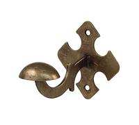 Amig - Colgador de Pared Decorativo Mod.100-90 x 90 x 100 mm - Perfecto para Colgar Abrigos, Ropa y Accesorios - Tipo Gancho - Estilo Forja - De Acero Acabado en Color Cuero