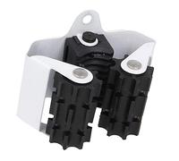 Amig - Colgador de Rodillos de Acero Mod.760 Blanco para 1 Escoba, Fregona u Otro Utensilio - Cuelga Escobas para Paredes, Armarios o Puertas con Adhesivo o Tornillos - Medidas: 35 x 52 x 42 mm