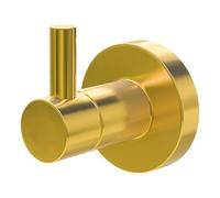 Amig - Colgador toalla baño Mod. Gorliz-5 - Toallero gancho Con tornillos incluidos - 46 x 55 x 52 mm - Acero inoxidable - Oro mate