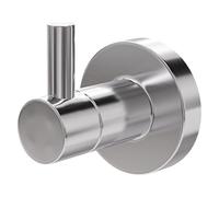 Amig - Colgador toalla baño Mod. Gorliz-5 - Toallero gancho Con tornillos incluidos - 46 x 55 x 52 mm - Acero inoxidable - Plateado - Cromado brillo