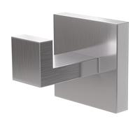 Amig - Colgador toalla baño Mod. Isla-4 - Toallero gancho Con tornillos incluidos - 55 x 55 x 55 mm - Acero inoxidable - Plateado mate