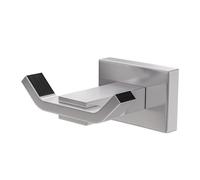Amig - Colgador toalla de baño con fijación por tornillos - Gancho para toallas - Incluye tornillería y placa de montaje - Medidas 70 x 61 x 35 mm - Material Zamak - Acabado cromado brillo - Mod. 8