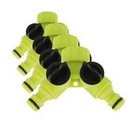 Amig - Conector para Manguera Doble - Regulable con Válvula de 2 Vías y 2 Interruptores Individuales - Plástico ABS Resistente - Fácil Conexión y Uso - Color Verde Pistacho (Paquete de 4)