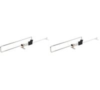 Amig - Cuelgaperchas extraíble | Acero | Medidas: 300 mm | Plateado | Colgador Extensible de Perchas para Ropa | Ideal para armarios o vestidor (Paquete de 2)