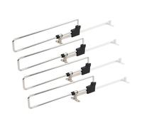 Amig - Cuelgaperchas extraíble - Acero - Medidas: 400 mm - Plateado - Colgador Extensible de Perchas para Ropa - Ideal para armarios o vestidor (Paquete de 4)