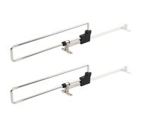 Amig - Cuelgaperchas | Percha extraíble | Colgador Extensible de Perchas para Ropa | Ideal para armarios o vestidor | Medidas: 350 mm | Material: Acero | Plateado (Paquete de 2)