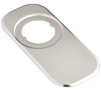 Amig - Embellecedor de Escudos de Seguridad para Cerraduras Mod. 10-165 x 74 mm - Para Evitar Rayar Puertas con las Llaves - Con Forma Rectangular - Latón Cromado Mate
