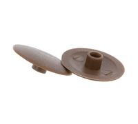 Amig - Embellecedor para Excéntrica - Ø 17 mm - 10 Unidades - Tapón para Cubrir los Agujeros Sobrantes de Las Baldas en Armarios, Vitrinas o Estanterías - Fácil de Quitar y Poner - Plástico Marrón