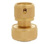 Amig - Empalme Rápido para Manguera - 3/4" - Con Sistema de Anclaje Rápido Mediante Clic - Función Stop de Seguridad - Fabricado con Latón - Dorado Mate