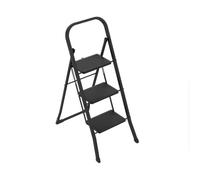 Amig Escalera Plegable 3 Peldaños Acero Negra 106x72x46 cm