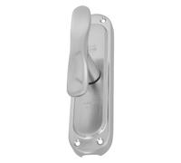 Amig - Falleba de Sobreponer para Ventanas - Acero Acabado en Cromado Mate - Cierre de Seguridad con Manilla - Incluye 5 Soportes - Medidas: 164 x 41 mm