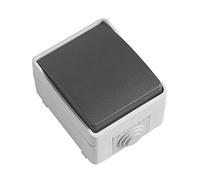 Amig - Interruptor Conmutador de Cruce de Sobreponer Mod.3611 Estanco IP54 de Voltaje Máximo 230 V - Pulsador Apto para Exteriores e Interiores - Ideal para Terrazas, Jardines, Garajes o Trasteros