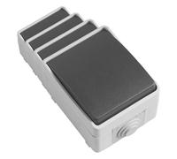 Amig - Interruptor Conmutador Simple de Sobreponer Mod.3610 Estanco IP54 de Voltaje Máximo 230 V - Pulsador Apto para Exteriores e Interiores - Ideal para Terrazas, Jardines, Garajes o Trasteros