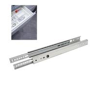 Amig - Juego de 2 Guías Correderas Metálicas Mod.26 de Acero Galvanizado para Cajones de Muebles, Cajoneras o Armarios - Extracción Parcial - Resistencia de carga: 25 Kg/Par - Medidas: 406 x 27 mm