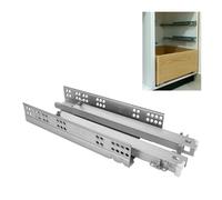 Amig - Juego de 2 guías Correderas Mod.41 de Acero Zincado para Cajones de Muebles, Cajoneras o Armarios - De Extracción Total con Autocierre - Resistencia de carga: 25 Kg/Par - Medidas: 350 mm