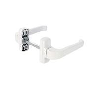Amig - Juego de 2 Manillas de Roseta para Puertas - Mod. EPSILON - 132 x 70 mm - Cuadradillo de 8 mm - Diseño Elegante y Sencillo - Manija de Agarre Ergonómico - Aluminio Blanco